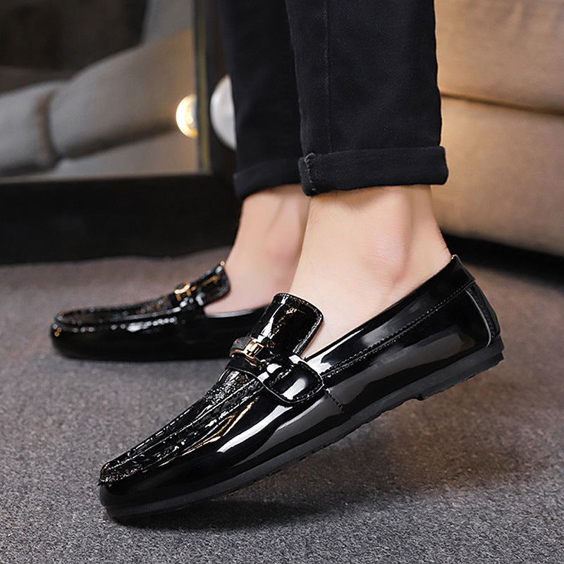 2024summereasiest for matchmen loafers men's social korean style lazy casual shoes hairstylist brigh