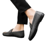 Low-top summer British style wear-resistant leather surface Loafu Doudou shoes business high-end lightweight soft surface simple style formal men
