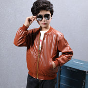 New Leather Men's Casual Jacket Korean Style Trendy Slim Handsome Youth Spring and Autumn Motorcycle Jacket (NEW)