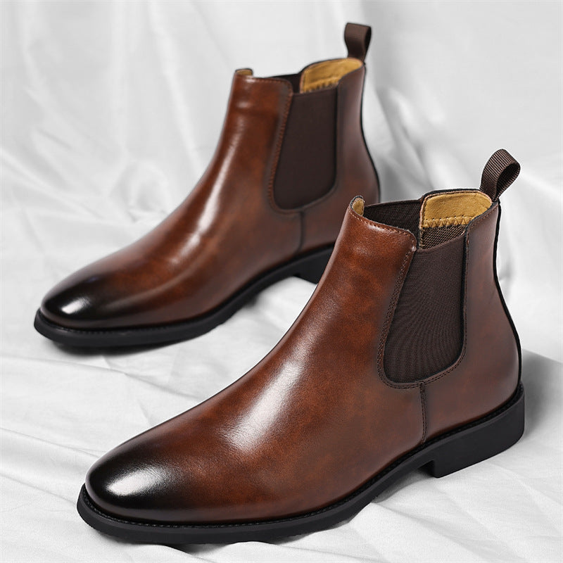 Men's Retro Chelsea Boots - Velvet Leather Martin Boots