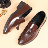 Men's Fringed Loafers - Versatile Leather Design
