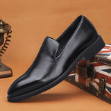 Men's Leather Business Loafers - British Style