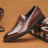 Men's Leather Business Loafers - British Style