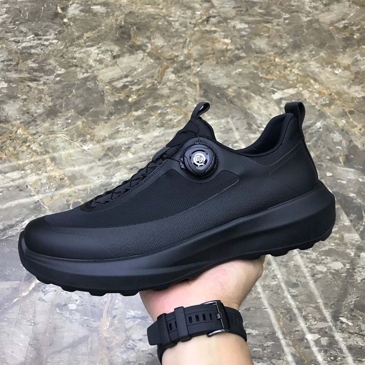 Autumn and winter new cloth men's shoes outdoor sports leisure knob buckle lightweight thick sole