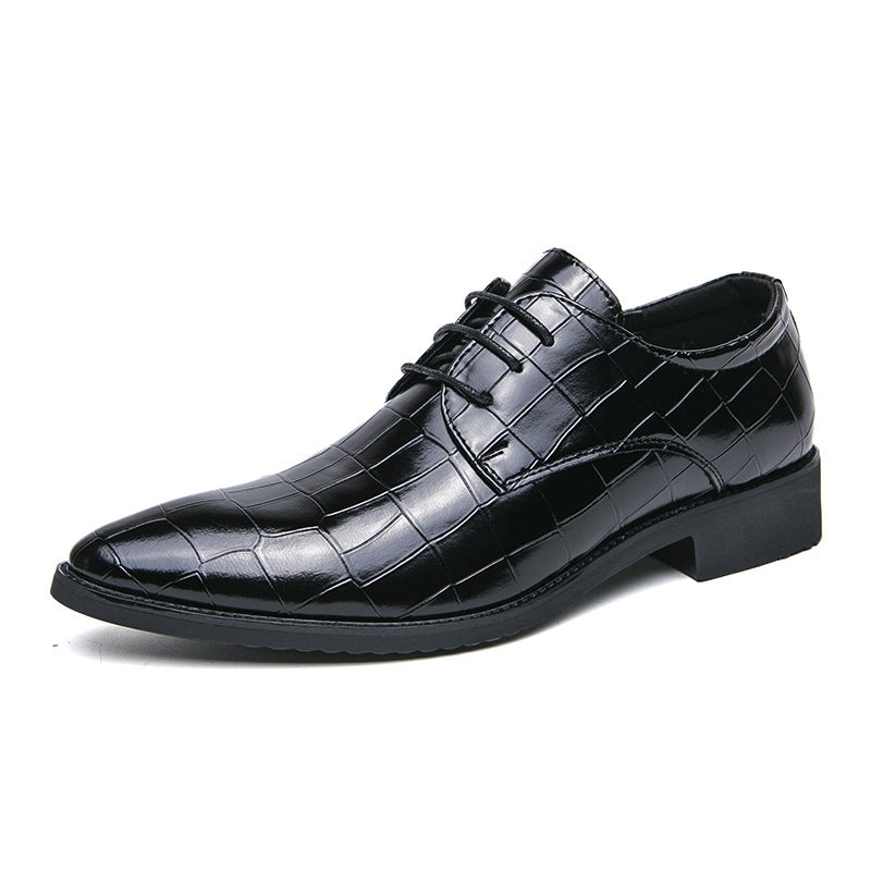 Men's Pointed Leather Shoes - Sizes 38-48, Business Dress