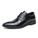 Men's Pointed Leather Shoes - Sizes 38-48, Business Dress