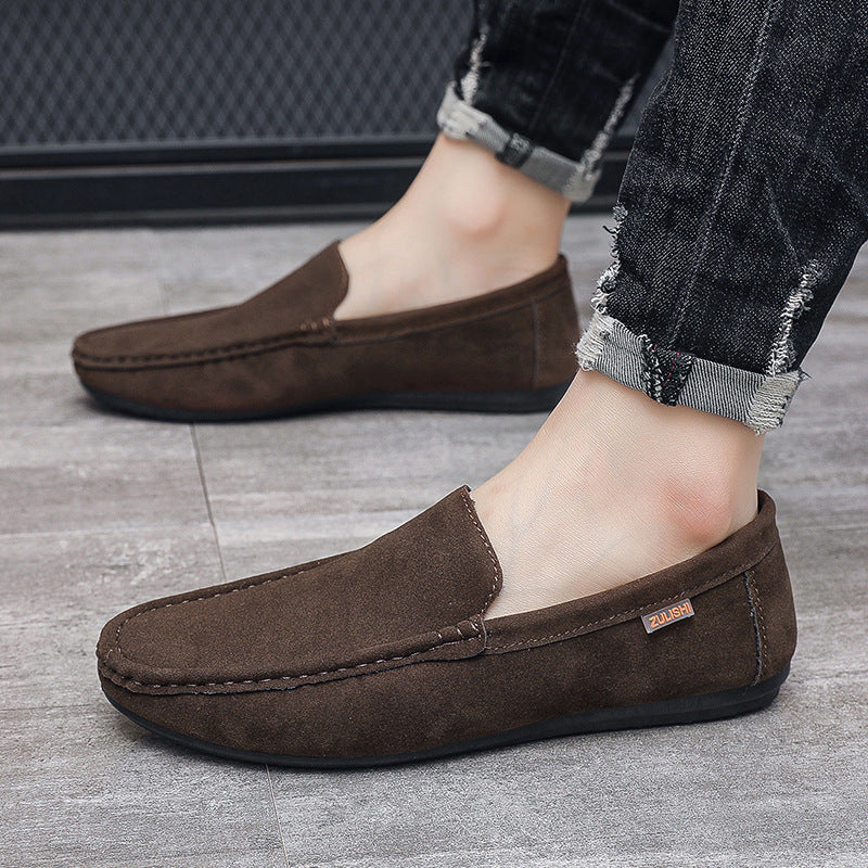 Bean shoes men's springnew arrival men's shoes casual breathable driving flats loafers one-leg loafe