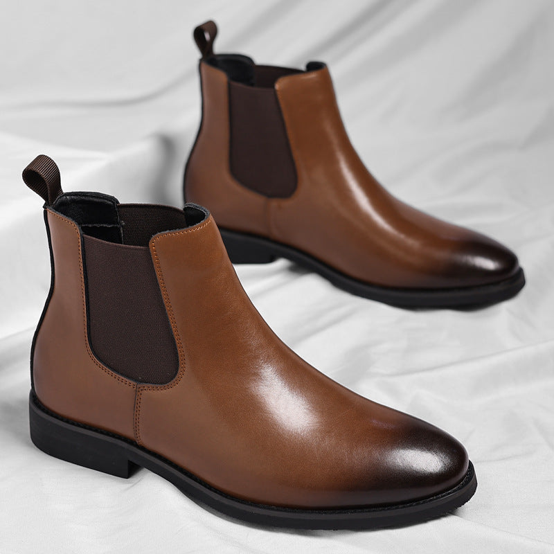 Men's Retro Chelsea Boots - Velvet Leather Martin Boots