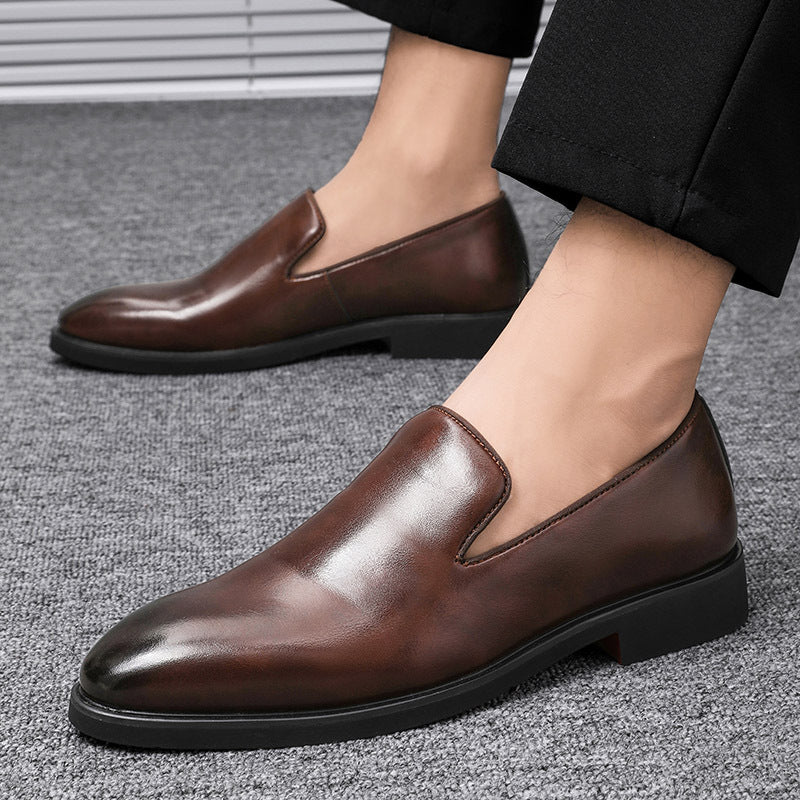 Men's Leather Business Loafers - British Style