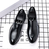 Men's Pointed Leather Dress Shoes - Height Increasing