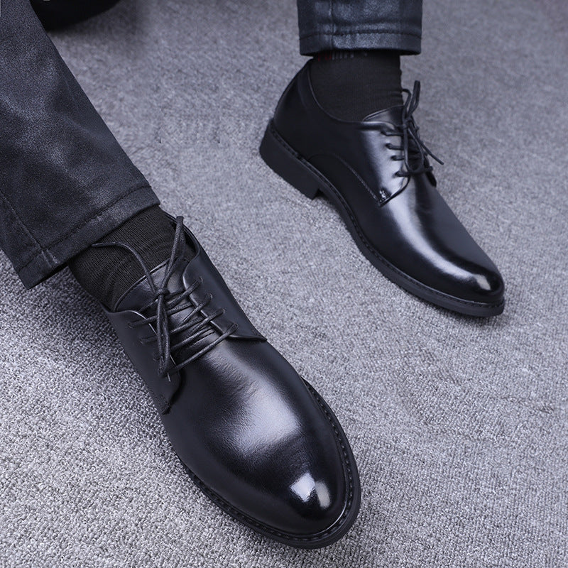 Men's Formal Leather Shoes with Hidden Height Increase