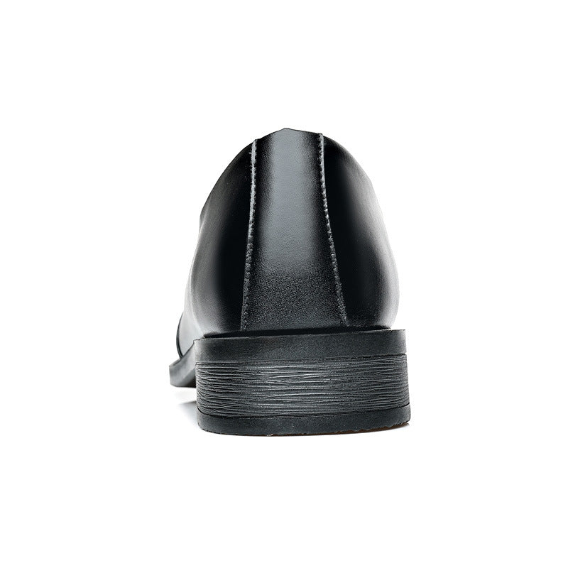 Men's Pointed Leather Dress Shoes - Height Increasing