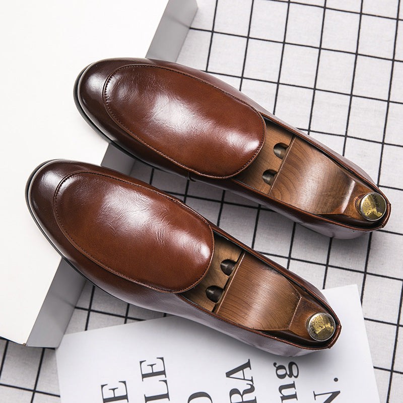 Men's Brown Pointed Casual Loafers