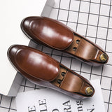 Men's Brown Pointed Casual Loafers