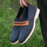 Men's Leather Loafers - Comfortable Non-Slip Business Shoes