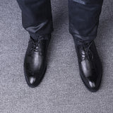 Men's Formal Leather Shoes with Hidden Height Increase