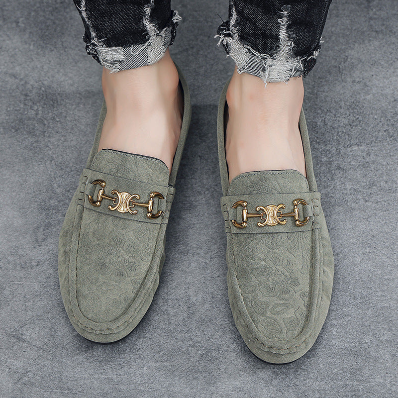 2024 autumn new men's loafers - european style fashion, trendy men's shoes, slip-on suede loafers