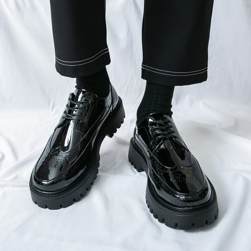 Men's Formal Thick-Soled Leather Shoes - Versatile Style