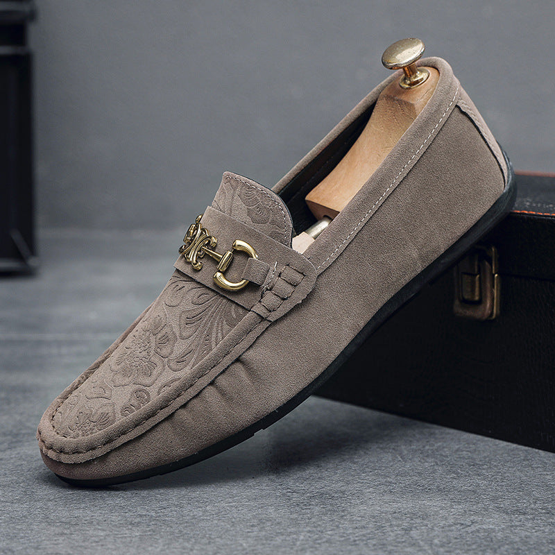 2024 autumn new men's loafers - european style fashion, trendy men's shoes, slip-on suede loafers