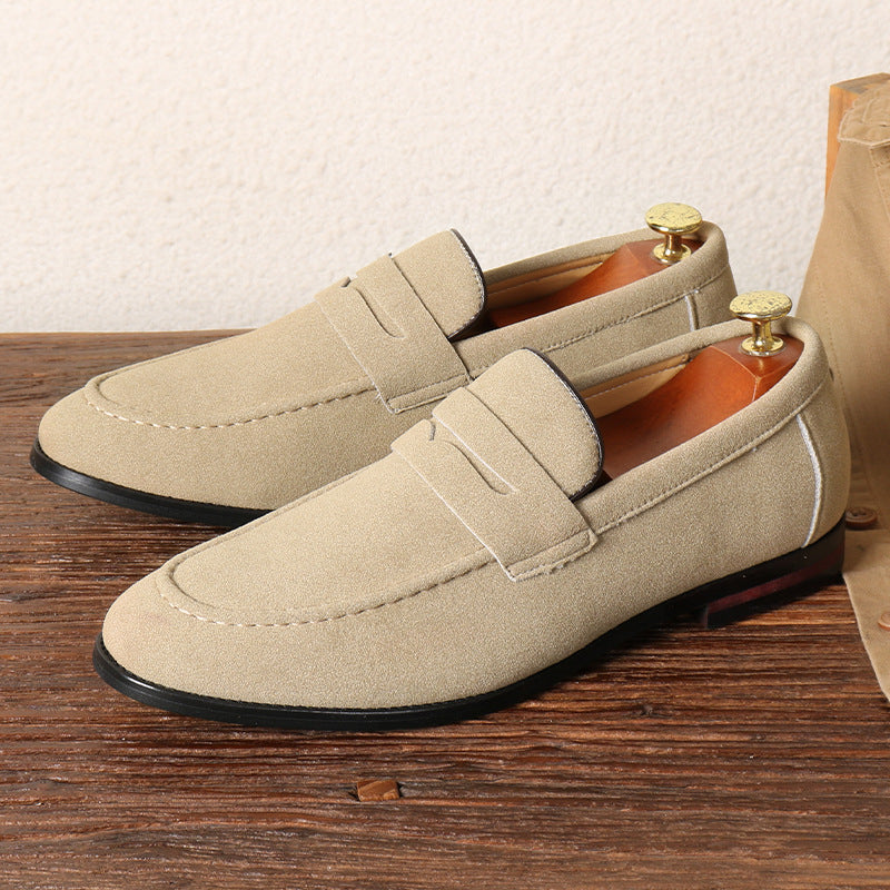 206-2 Solid color loafers British versatile loafers one-pedal casual beanie shoes cross-border