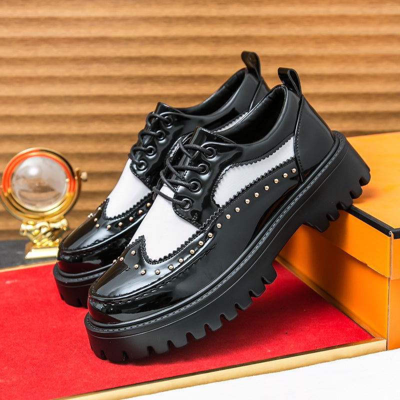 Men's Formal Thick-Soled Leather Shoes - Versatile Style