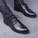 Men's Formal Leather Shoes with Hidden Height Increase