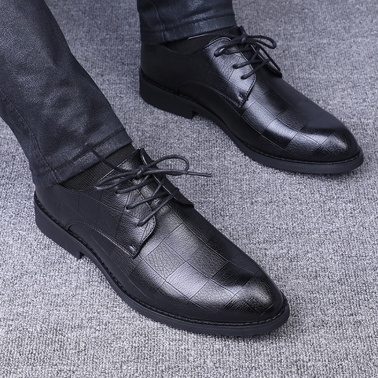 Men's Formal Leather Shoes with Hidden Height Increase