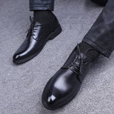 Men's Formal Leather Shoes with Hidden Height Increase
