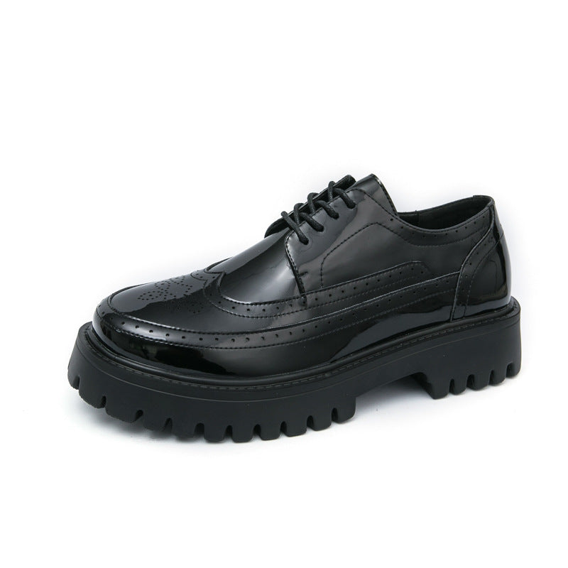 Men's Formal Thick-Soled Leather Shoes - Versatile Style