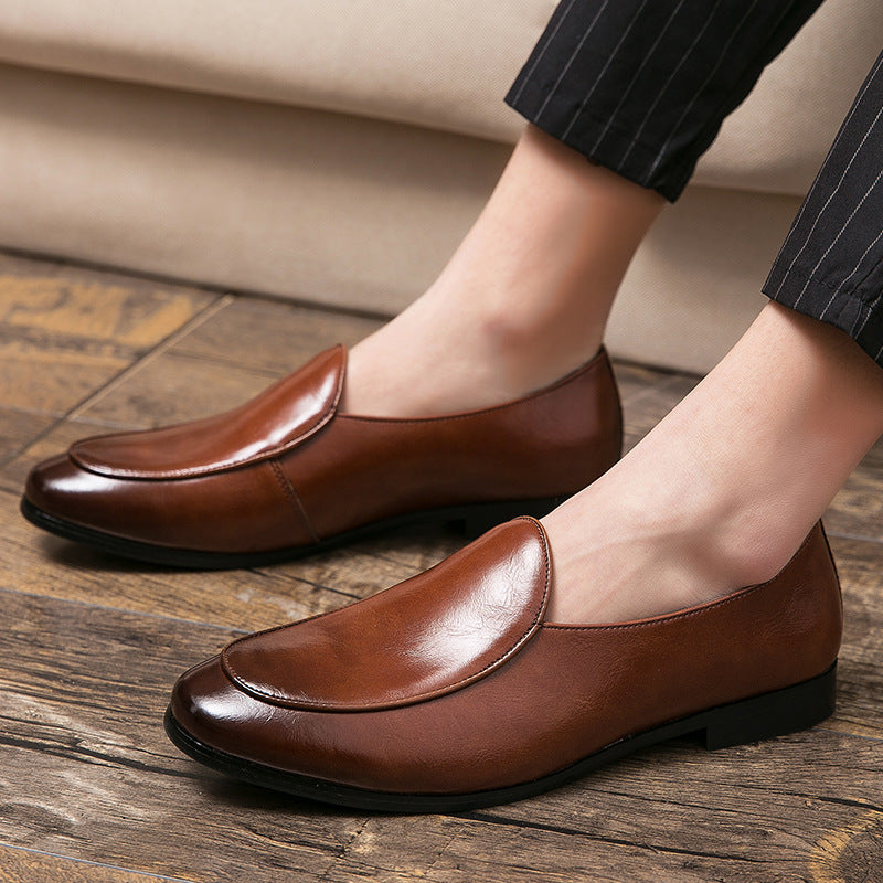 Men's Brown Pointed Casual Loafers