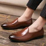 Men's Brown Pointed Casual Loafers