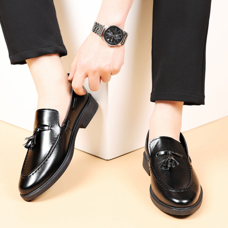 Men's Fringed Loafers - Versatile Leather Design