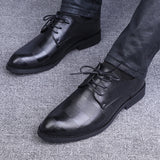 Men's Formal Leather Shoes with Hidden Height Increase