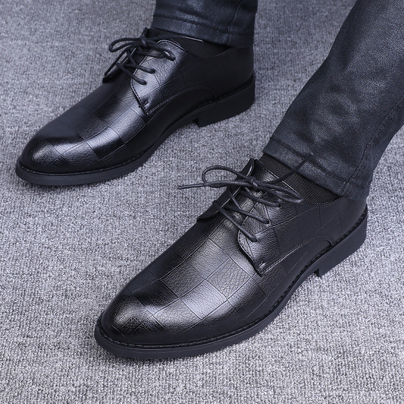 Men's Formal Leather Shoes with Hidden Height Increase