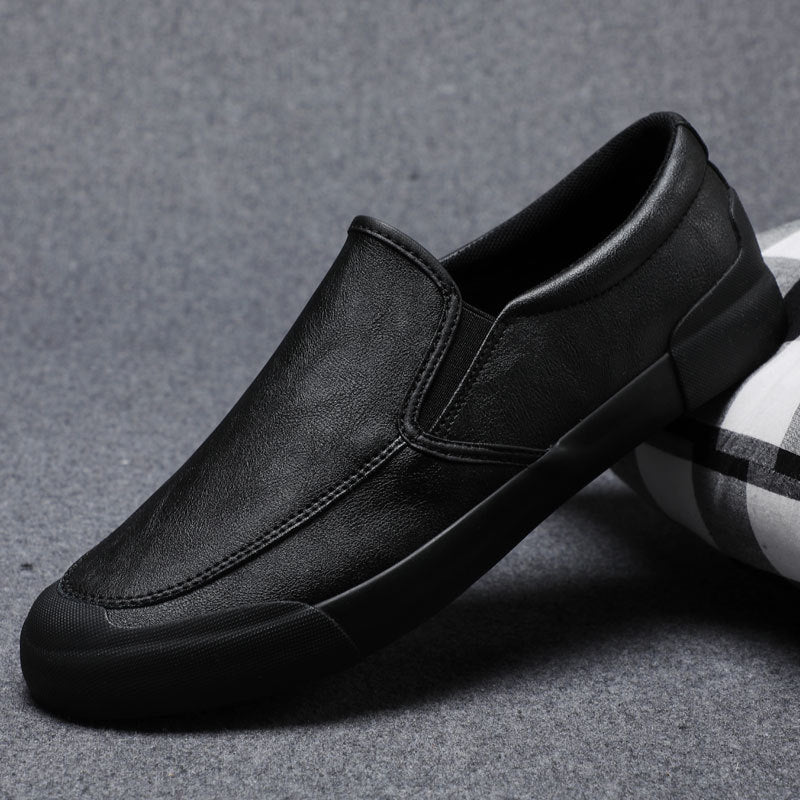 2026 spring men's slip-on loafers casual shoes british style business leather shoes versatile trendy