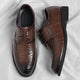Cross-border plus size men's shoes business formal leather shoes men's casual hand-grabbed pattern