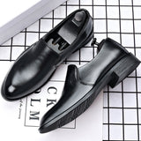 Men's Pointed Leather Dress Shoes - Height Increasing
