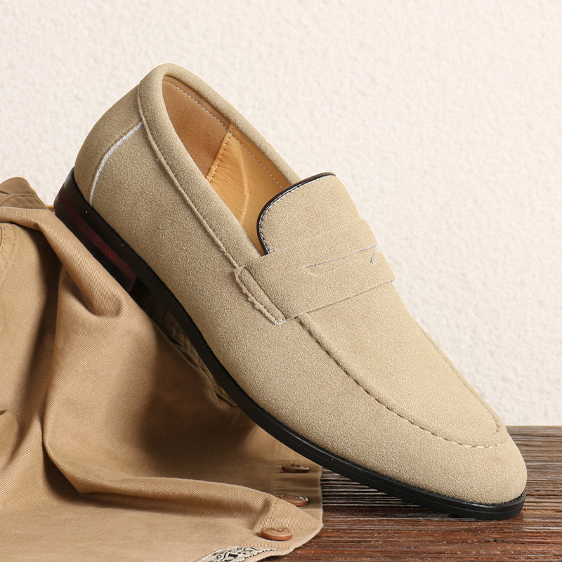 206-2 Solid color loafers British versatile loafers one-pedal casual beanie shoes cross-border