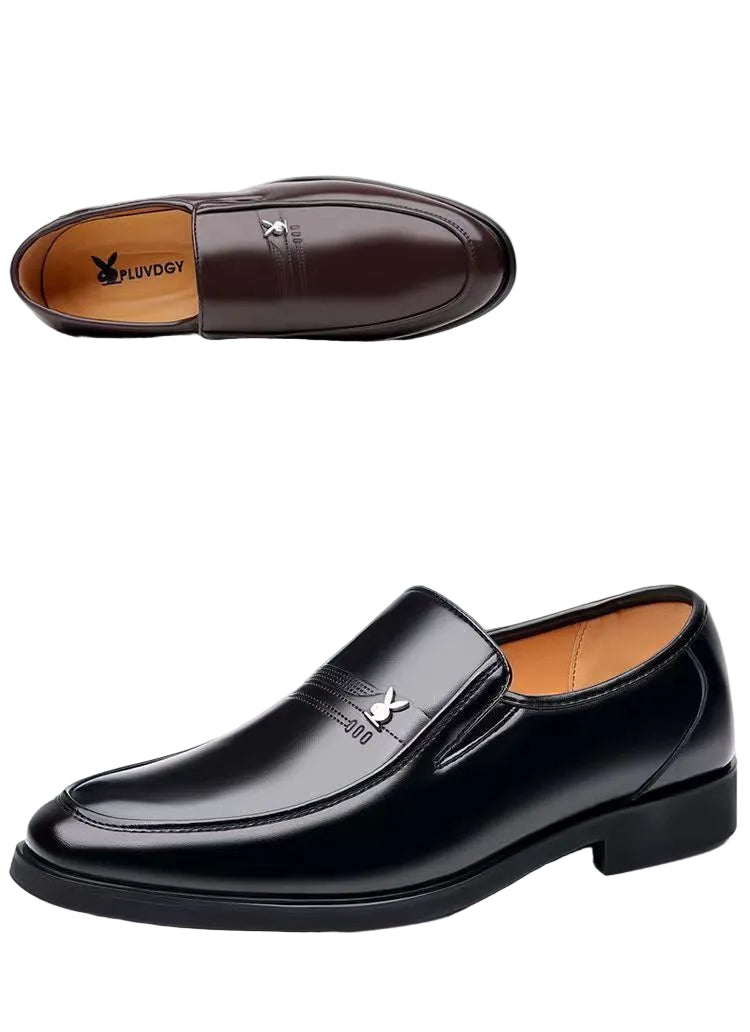 Men's Soft Leather Casual Shoes - One-Pedal Design