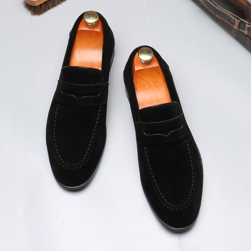 206-2 Solid color loafers British versatile loafers one-pedal casual beanie shoes cross-border