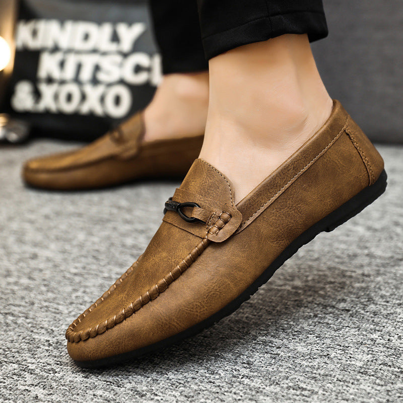 2024 summer new arrivals: men's korean style loafers - slip-on, breathable, soft-soled casual leathe