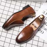 Men's Brown Pointed Casual Loafers