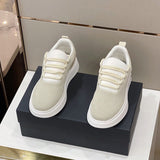 Men's Lightweight Mesh Sports Shoes - Thick-Soled Lace-Up