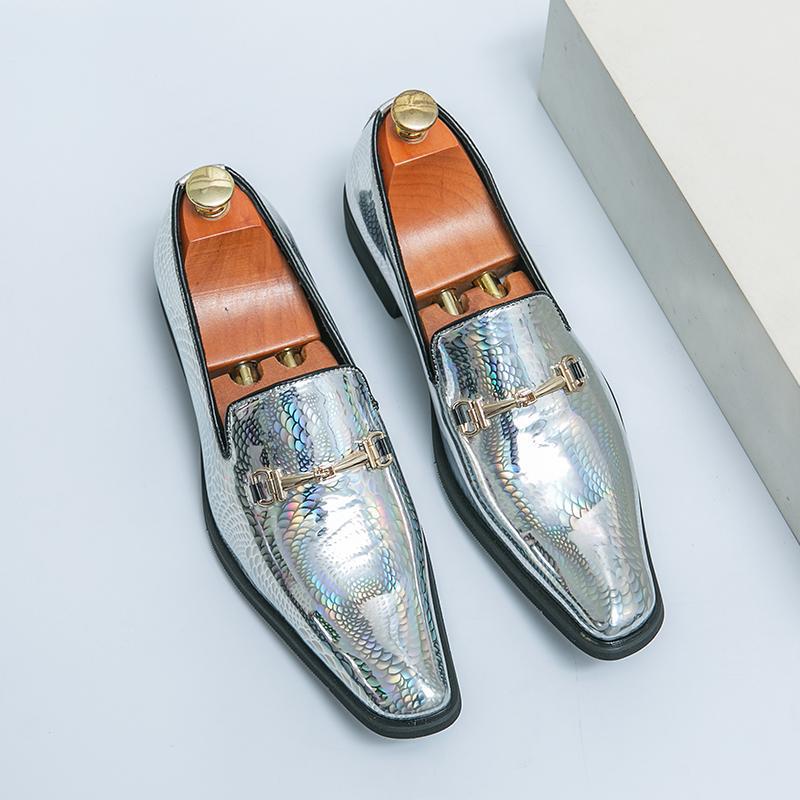 2026 spring plus size british style pointed toe leather shoes men's casual trendy lace-up formal wed