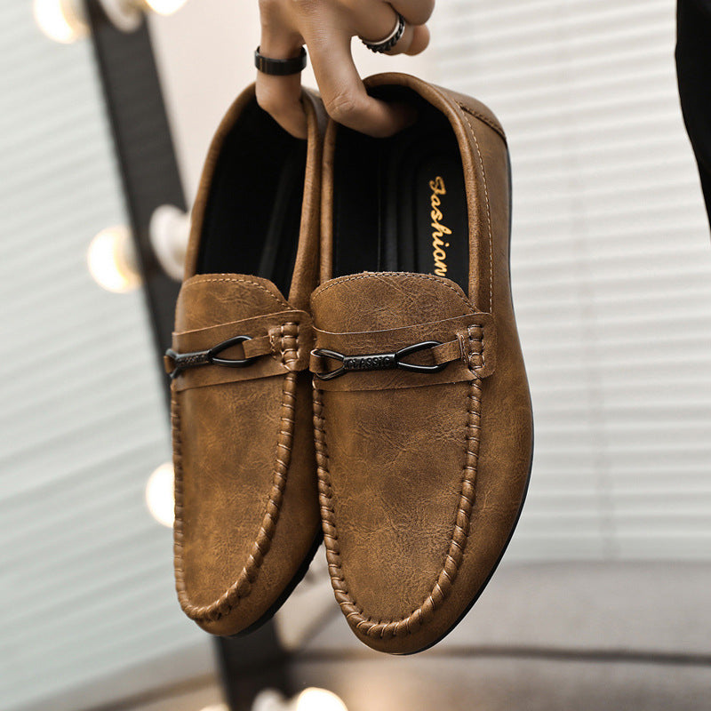 2024 summer new arrivals: men's korean style loafers - slip-on, breathable, soft-soled casual leathe