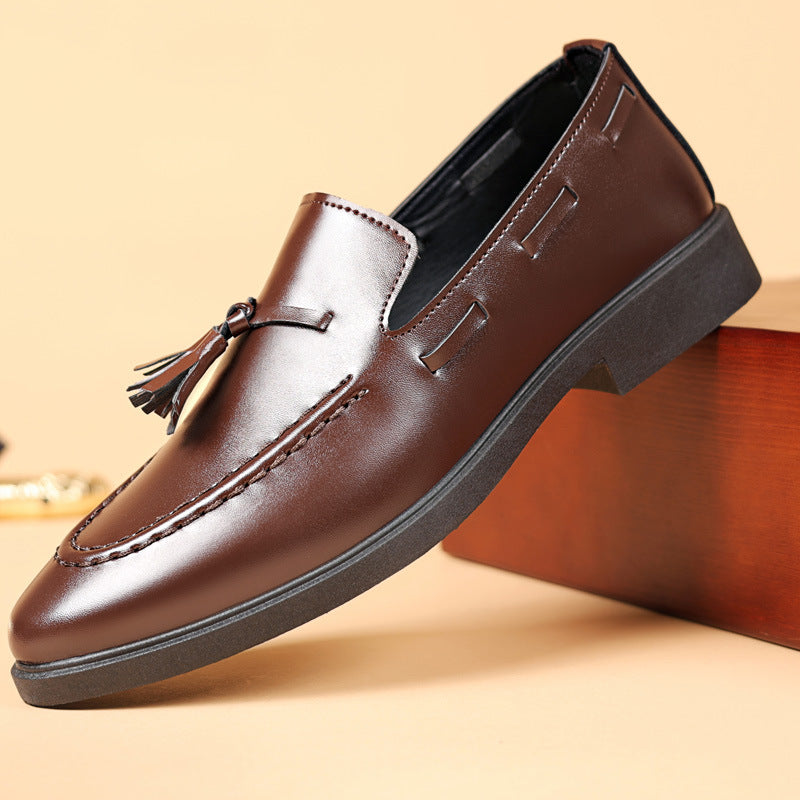Men's Fringed Loafers - Versatile Leather Design