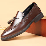 Men's Fringed Loafers - Versatile Leather Design