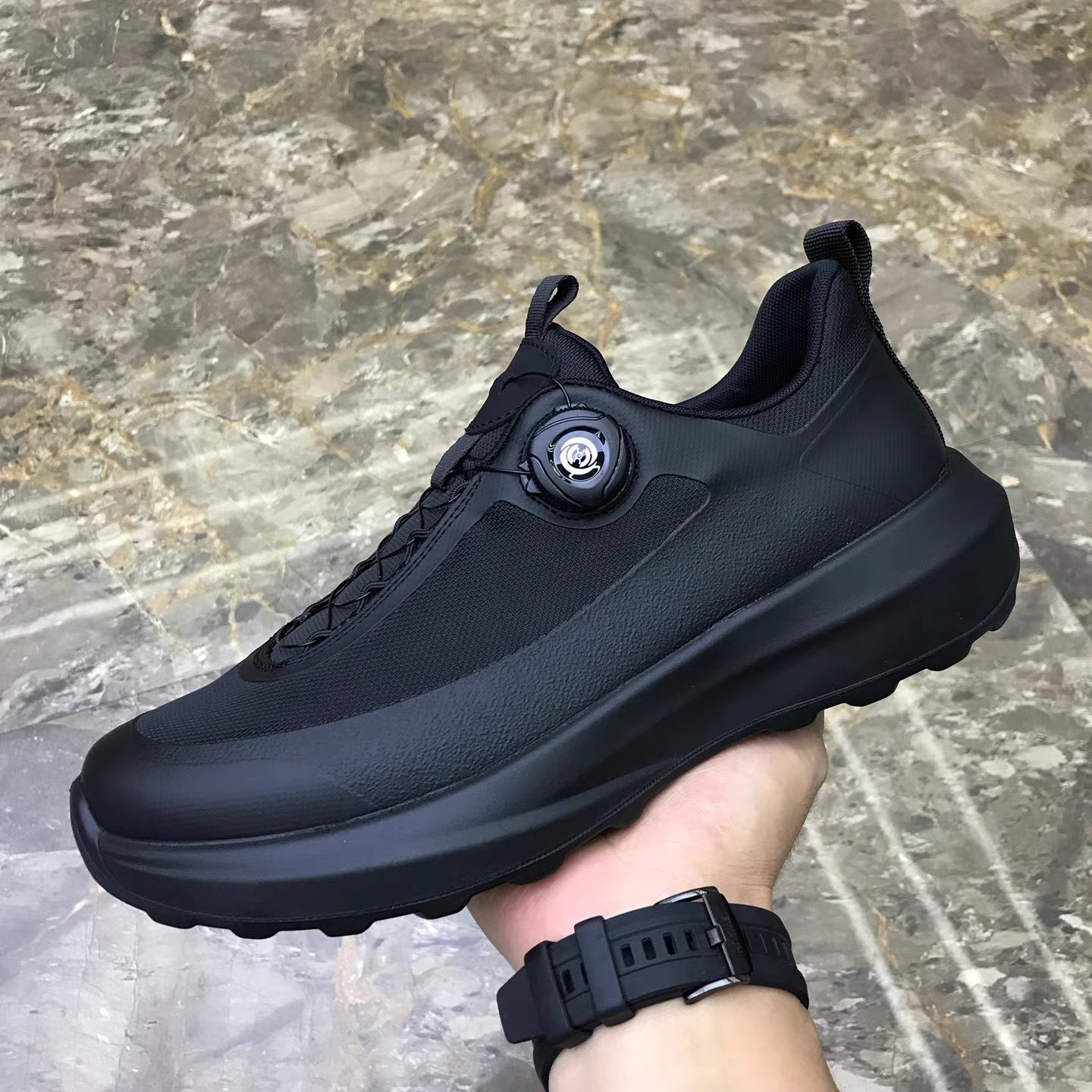 Autumn and winter new cloth men's shoes outdoor sports leisure knob buckle lightweight thick sole