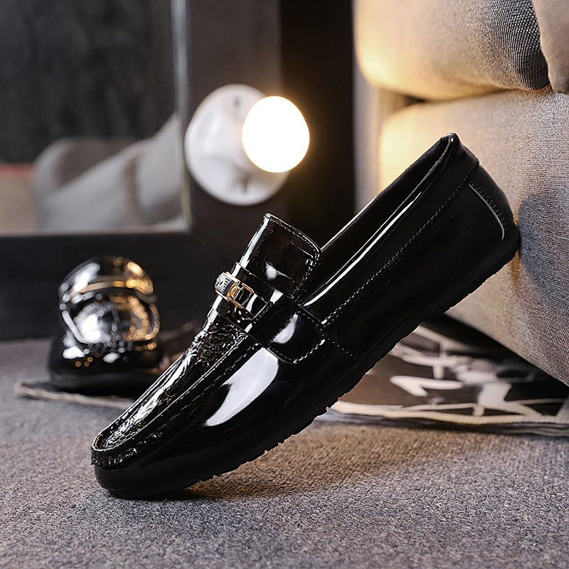 2024summereasiest for matchmen loafers men's social korean style lazy casual shoes hairstylist brigh