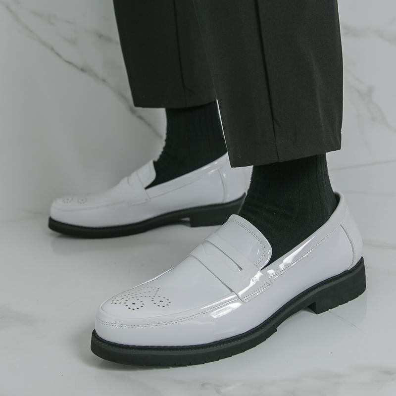 2026 spring new men's casual formal leather shoes business british brogue casual flats wedding shoes